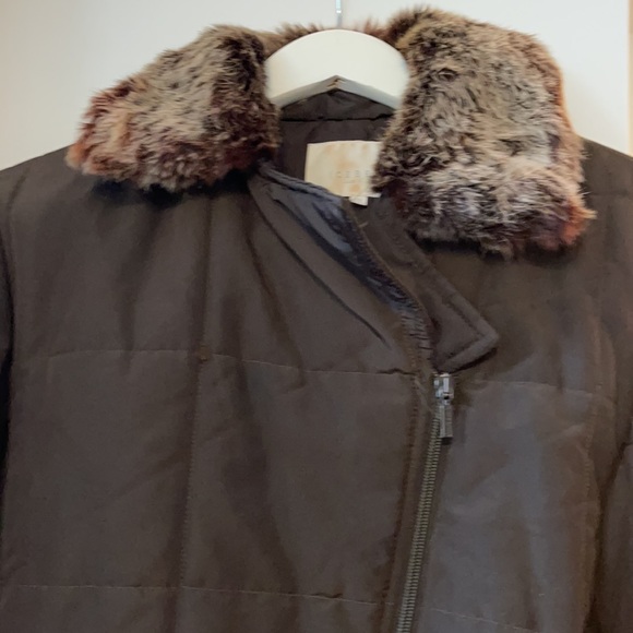 Iceberg brown down jacket with fur collar size 42 - Picture 2 of 7